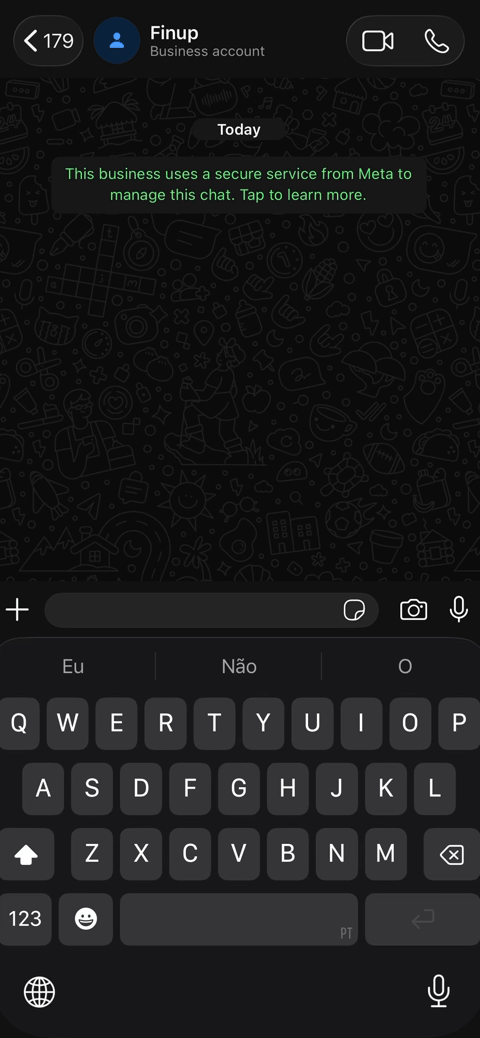 Demonstração do FinUp registrando finanças pelo WhatsApp